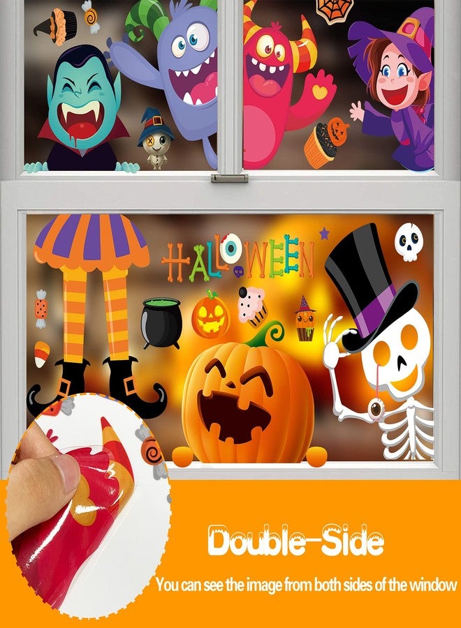 BAYLAY Halloween Window Clings - 10 Sheets Halloween Window Decorations Double Sided Hallowee n Window Stickers - Image 3
